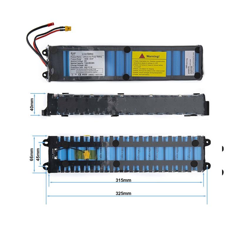 Batterie 36v 7,8 A/h mit XT30- und JST-Anschlüssen - Image 2