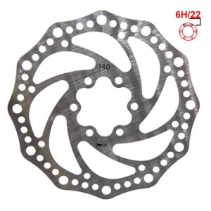 R6.1 140mm 6H Bremsscheibe silber