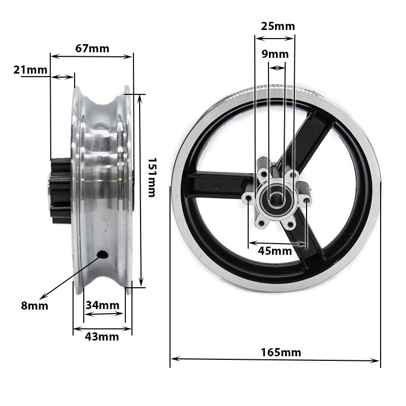 6"-Felge mit 34mm Felge für Kugoo Kirin M4 - Image 4