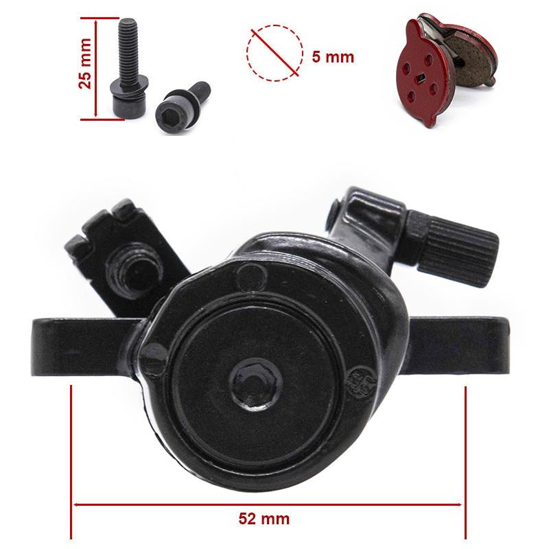 CT005-M08 Mechanischer Bremssattel L 50mm Schwarz für Ninebot F und D Serie