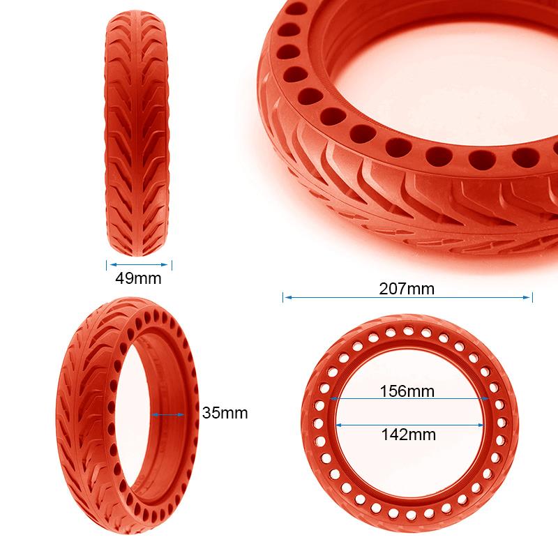 Gelochtes Vollrad 8.5x2-6.1/B34 - rot - Image 2