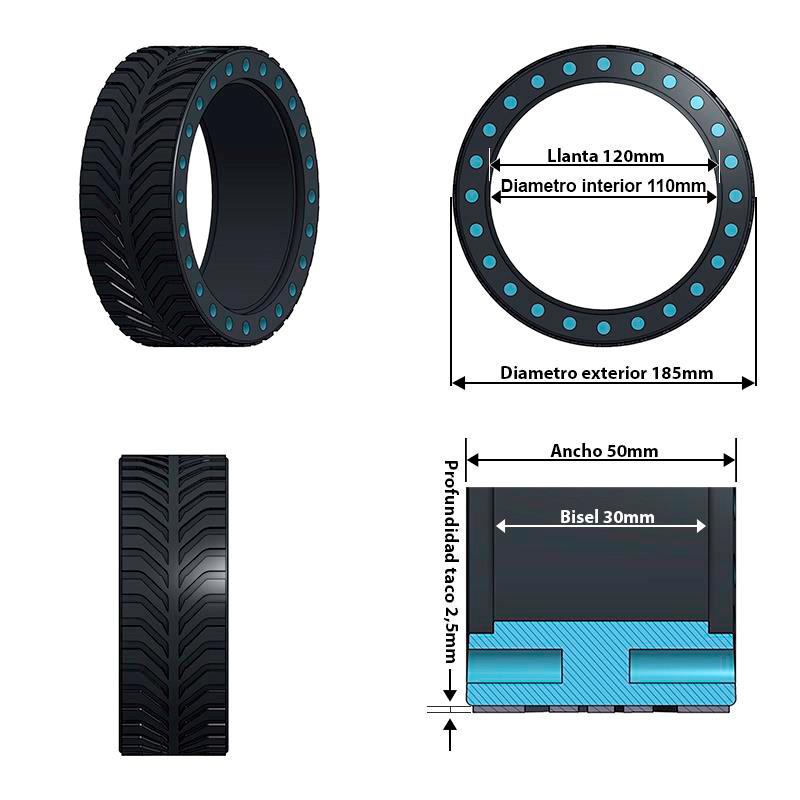 Gelochtes Vollrad 8x2-5/B30 (Nicht für Xiaomi geeignet) - Image 7