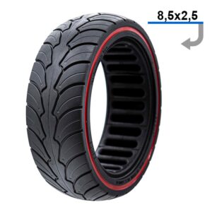 Ultraleichtes Vollrad 8,5x2,5-6,1/B58 - rote Linie (gültig für Dualtron Mini) [Ewheel]