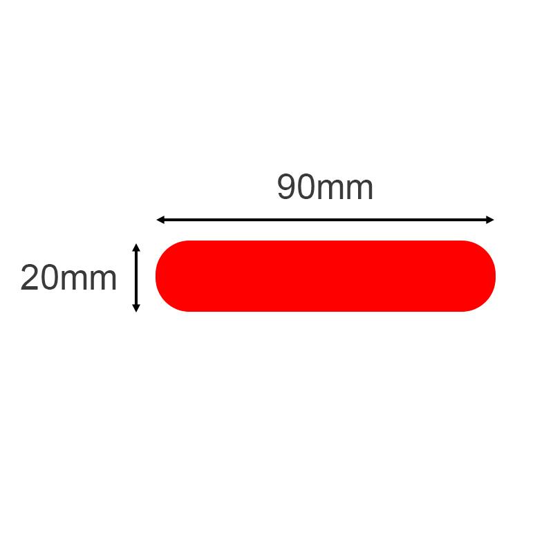 Reflektierende Aufkleber 90x20mm rot - 20 Stück - Image 3