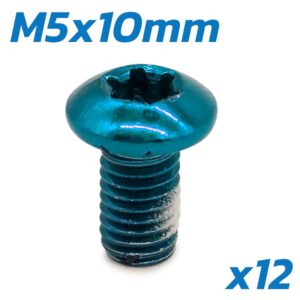 Blaue Schraube M5x10 für Bremsscheiben - 12 Stück